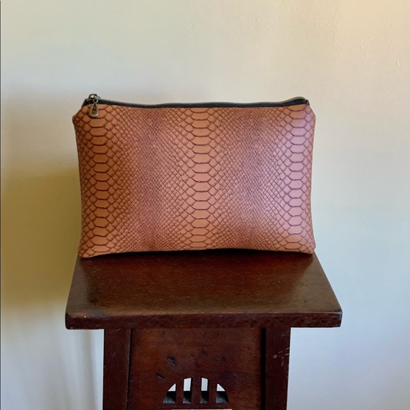 HandBag Mistress Clutch Vegan Leather Python Print Ethically Made Brisbane - Picture 5 of 7